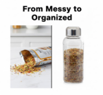 Plastic Transparent Mukhwas Bottle With Steel Cap Kitchen Storage Bottle (1 Pc) - Image 6