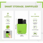 2-Section Multipurpose Wall Holder – Mobile, Remote & Makeup Brush Storage (1 Pc) - Image 5