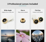Universal Clip-On Mobile Camera Lens Kit (1 Set) - Image 7