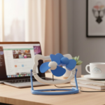 USB Mini Fan: Cute, Quiet & Portable Desk Buddy (Battery Not Included) - Image 2