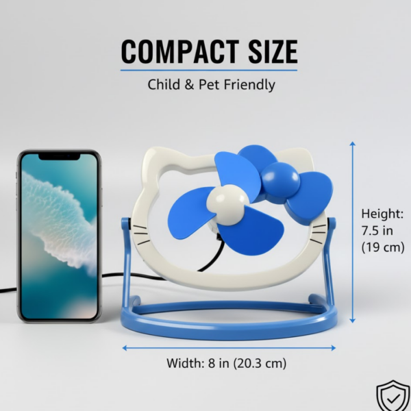 Cute Hello Kitty USB Mini Desk Fan