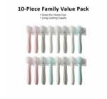 Kids Adults Ultra Soft-bristled Toothbrush With Cover (10 Pcs Set) - Image 9