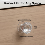 Clear Diamond Crystal Cabinet Knob & Pull Handle (1 Pc) - Image 2