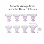 Crystal Plastic Ice-Cream Bowl Set – Serving Bowls (6 Pc) - Image 2