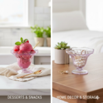 Crystal Plastic Ice-Cream Bowl Set – Serving Bowls (6 Pc) - Image 4