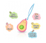 Cute Avocado-Shaped Mini Push Pop Keychain Toy with Strap (1 Pc) - Image 6