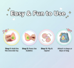Cute Avocado-Shaped Mini Push Pop Keychain Toy with Strap (1 Pc) - Image 8