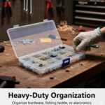 15-Grid Clear Plastic Jewelry Organizer Box with Dividers (1 Pc) - Image 2