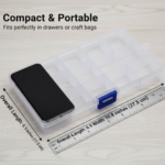 15-Grid Clear Plastic Jewelry Organizer Box with Dividers (1 Pc) - Image 5