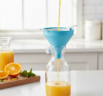 3 in 1 Kitchen Funnel Set of 3, Funnel for Filling Bottle, Small Canning Funnel with Handle, Food Grade Plastic Funnel with Detachable Strainer Filter for Liquid, Dry Ingredients, and Powder - Image 8