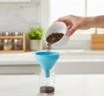 3 in 1 Kitchen Funnel Set of 3, Funnel for Filling Bottle, Small Canning Funnel with Handle, Food Grade Plastic Funnel with Detachable Strainer Filter for Liquid, Dry Ingredients, and Powder - Image 9