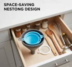 3 in 1 Kitchen Funnel Set of 3, Funnel for Filling Bottle, Small Canning Funnel with Handle, Food Grade Plastic Funnel with Detachable Strainer Filter for Liquid, Dry Ingredients, and Powder - Image 10