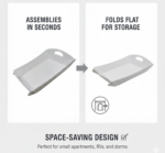 Foldable Plastic Serving Tray - Portable with Handle for Kitchen & Dining (1pc) - Image 9