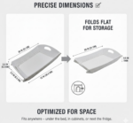 Foldable Plastic Serving Tray - Portable with Handle for Kitchen & Dining (1pc) - Image 11