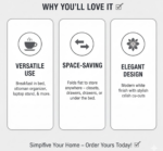 Foldable Plastic Serving Tray - Portable with Handle for Kitchen & Dining (1pc) - Image 10