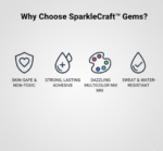 Self Adhesive Crystal Stickers for Art, Craft, Jewelry, Phone & School Projects - Image 7