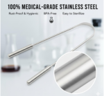 Tongue Cleaner For Kids & Adults | Tongue Scraper For Bad Breath, Maintain Oral Hygiene for Daily Use | for Fresh Breath & Bacteria Removal | Improved Taste (Steel, Copper, Tongue Cleaner / 1 Pc) - Image 6