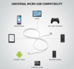 Fast Charging For Android & Data Transfer, Long Micro Cable (1000 Mm) - Image 10