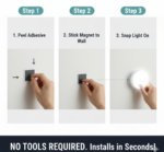 8 LED Night Lights With USB Charging & Double-Sided Adhesive Pads (1 Pc) - Image 9