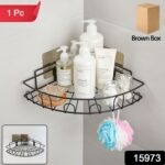 Wall-Mounted Corner Bathroom Storage Rack (1 Pc) - Image 2