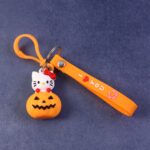 Cute Cartoon Cat & Pumpkin Theme Silicone Keychain (1 Pc) - Image 8