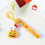 Cute Cartoon Cat & Pumpkin Theme Silicone Keychain (1 Pc) - Image 7