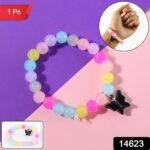 Premium Multicolor Pastel Bead Stretch Bracelet (1 Pc) - Image 2