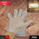 Large Disposable Gloves (100 Pcs): Clear Plastic, Multipurpose - Image 8