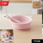 Premium Kids Feeding Bowl with Cute Spoon (1 Set, 240ML) - Image 2