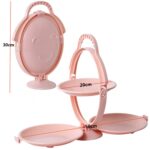 3-Layer Foldable Multi-Purpose Snack, Fruit & Dessert Serving Stand (1 Pc) - Image 7