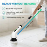 7-in-1 Electric Spin Scrubber Cleaning Brush with Extension Handle (1 Set) - Image 5