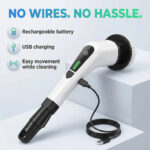 7-in-1 Electric Spin Scrubber Cleaning Brush with Extension Handle (1 Set) - Image 6