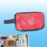 Portable Travel Hand Pouch / Shaving Kit Bag for Multipurpose Use (Red) - Image 12