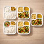 Vegnar Compostable Bagasse 3-Compartment Square Meal Plate - Image 3