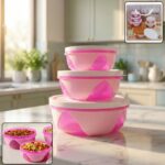 Apple Set of 3 Plastic Food Storage Containers