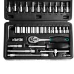 46pcs Metal 1 / 4"" Socket Set (Black, 46pcs) - Image 5