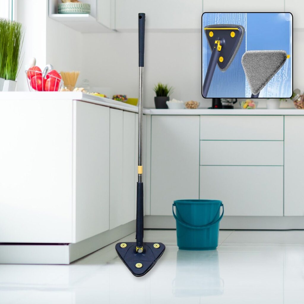 Rotatable Adjustable Triangle Cleaning Mop with Long Handle