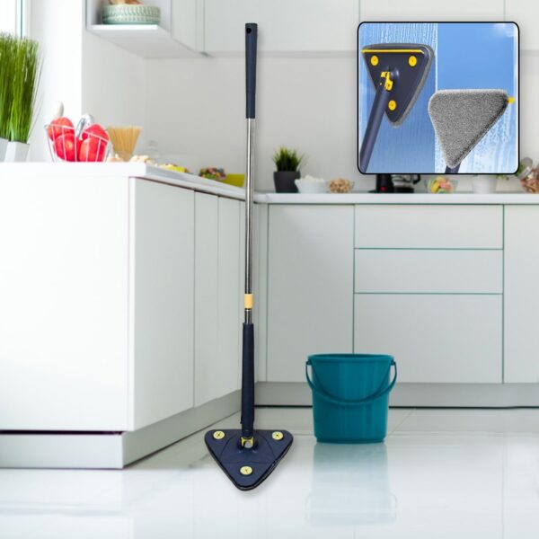 Rotatable Adjustable Triangle Cleaning Mop with Long Handle