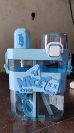 2in1 Dual Compartment Water Bottle with Straw & Adjustable Shoulder Straps (1 Pc/Multi color) - Image 12