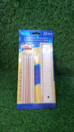 Colorful Wooden Pencil Set with Pencil box, Ruler, Sharpener (12 Pcs Set) - Image 14