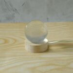 3D Crystal Lakshmi Ball LED Night Lamp with Wooden Base - Image 7