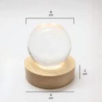 3D Crystal Lakshmi Ball LED Night Lamp with Wooden Base - Image 6
