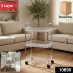 3 Layer Multipurpose Storage Trolley with Wheels - Image 2