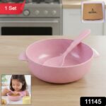 Premium Kids Feeding Bowl with Spoon (1 Set, 240ML) - Image 2
