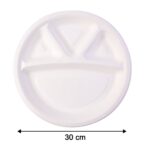 Vegnar 4 Compartment Disposable Food Serving Plate Set (10 Pc) - Image 6