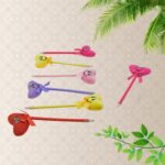 Cute Cartoon Shape & Heart Design Facy Writting Pen Attached Rattle | Ball Pen Smooth Writing For Wedding , Events & Multiuse Pen  Best Pen l Use for Kids (12 Pcs Set Mix Design & Color) - Image 12