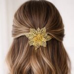 Glitter Flower Hair Clip Set (6 Pc Mix Color Set) - Image 5