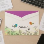 Mix Design A4 Printed Document Folder with Decorative Button Closure (1 Pc) - Image 3