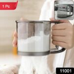 Plastic Flour Sieve Cup with Handle and Fine Mesh Filter for Kitchen Baking - Image 2