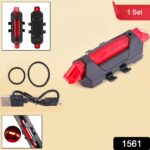 USB Rechargeable Bicycle LED Tail Light Set (1 Set) - Image 2